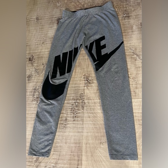 Women’s Nike Logo Leggings Sz L - Picture 1 of 7